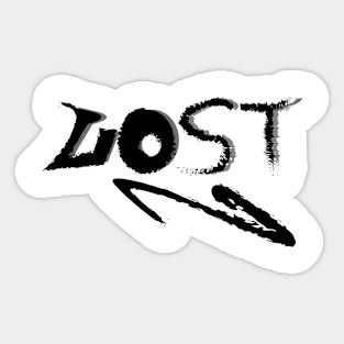 Lost Design shirt Sticker